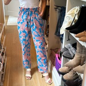 Xirena Cotton Gauze Drawstring Paisley Print Women's Pants